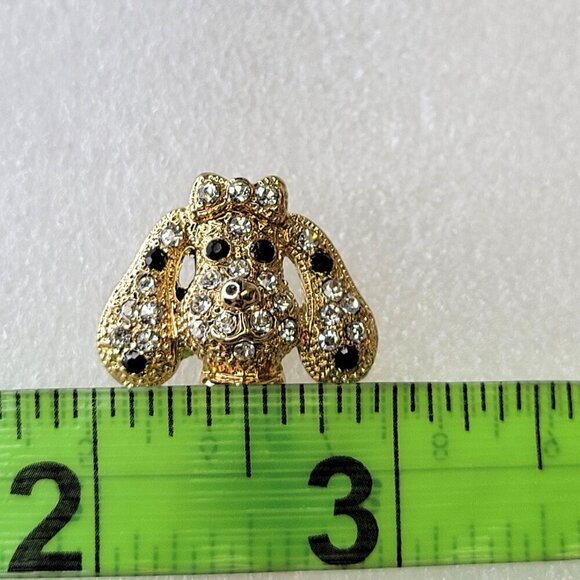 Gold Tone Dog Brooch - Picture 6 of 8